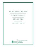REHABILITATION COUNSELING BULLETIN