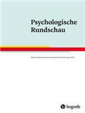 PSYCHOLOGISCHE RUNDSCHAU