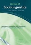 <b>JOURNAL OF SOCIOLINGUISTICS</b>