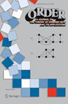 ORDER-A JOURNAL ON THE THEORY OF ORDERED SETS AND ITS APPLIC