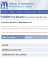 <b>Annales Polonici Mathematici</b>
