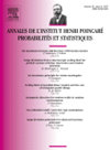 ANNALES DE L INSTITUT HENRI POINCARE-PROBABILITES ET STATIST