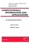 COMPUTATIONAL OPTIMIZATION AND APPLICATIONS
